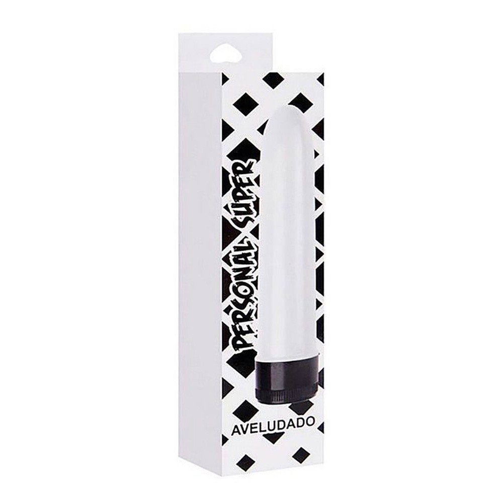 Vibrador Personal em ABS Aveludado Multivelocidade Branco | Detalhe da Base e Acabamento Aveludado