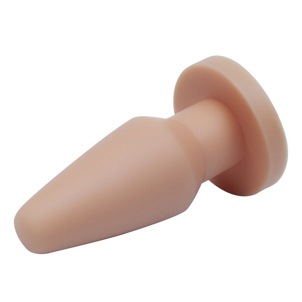 Plug Anal com Base Normal 11 x 5cm Bege | Foto 02