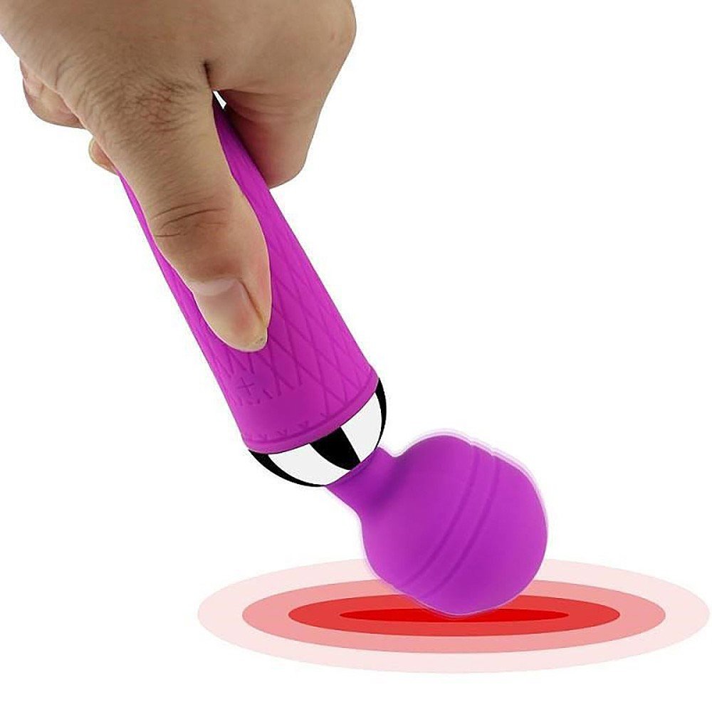 Detalle do Massageador Er�tico Pima Roxo com foco na base de carregamento USB