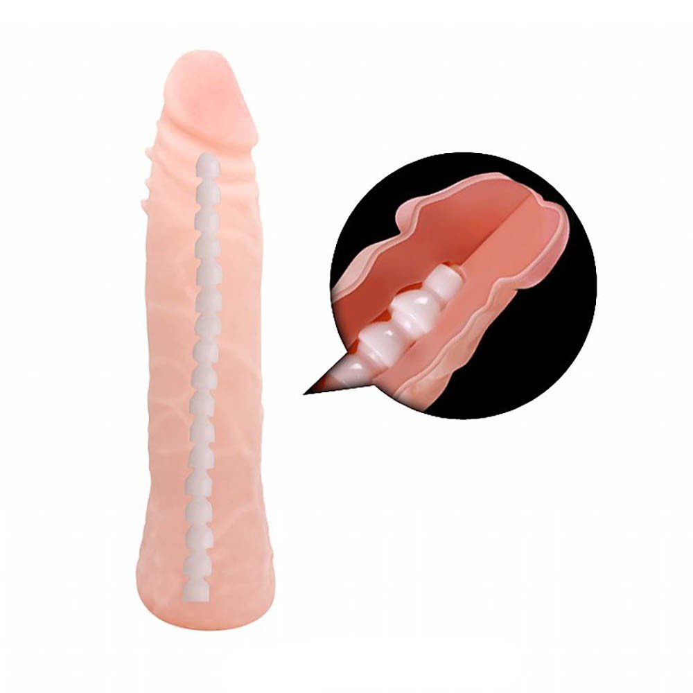 Pênis Realístico em Silicone com Vértebra 19 x 3,7cm Bege | Foto 02