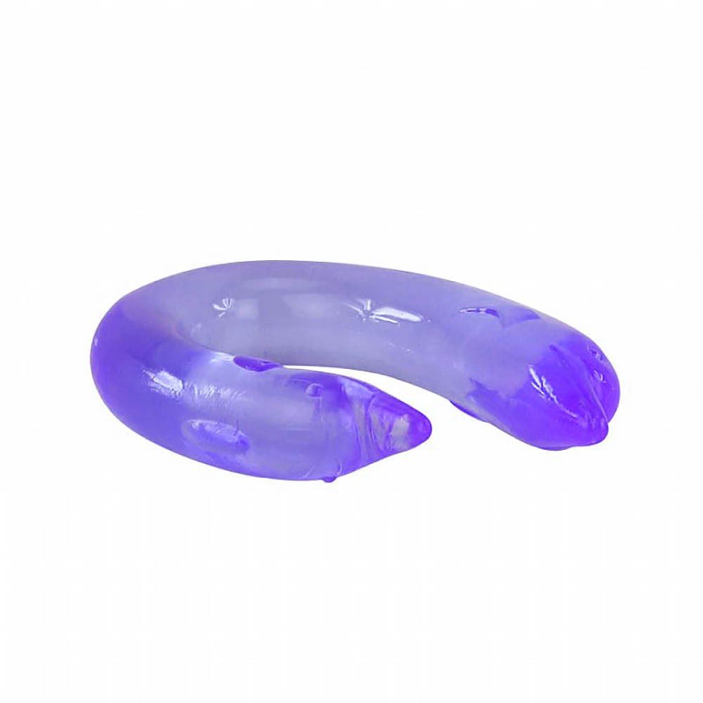 Pênis Duas Pontas em Jelly Formato de Golfinho Roxo | Foto 03