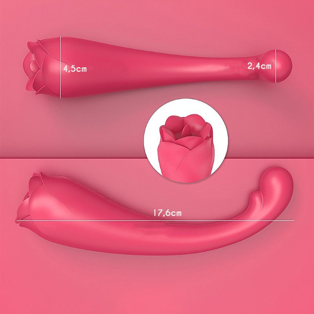 Vibrador Discreto em Silicone Recarreg�vel ASAP Vermelho na caixa com carregador, mostrando o kit completo e compacto