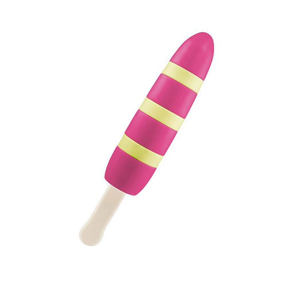 Vibrador Discreto em Silicone Formato de Sorvete Recarreg�vel 10 Modos de Vibra��o Pink em �ngulo
