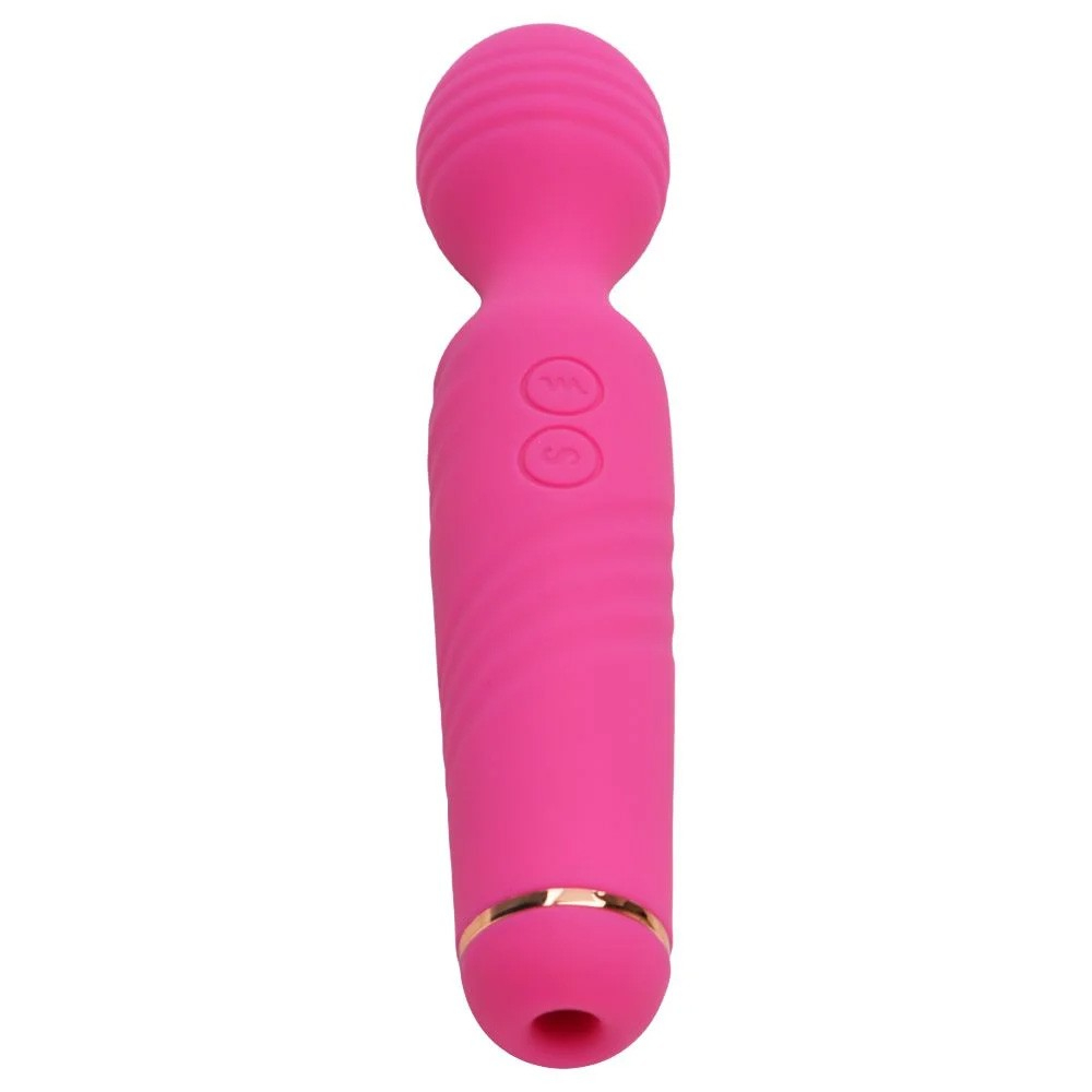 Massageador Er�tico em Silicone Recarreg�vel Pink em vista lateral