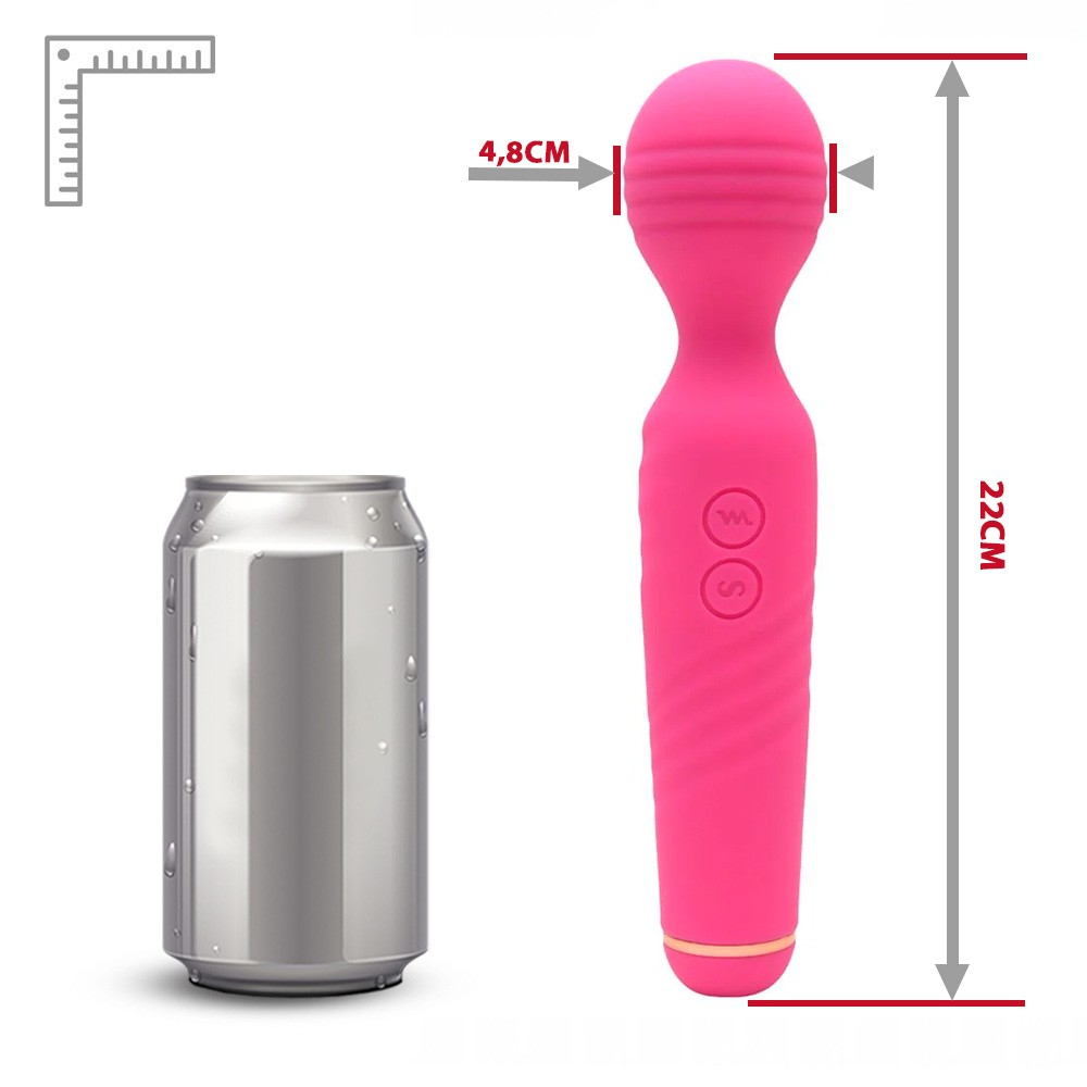 Close na ponta texturizada do Massageador Er�tico em Silicone Pink