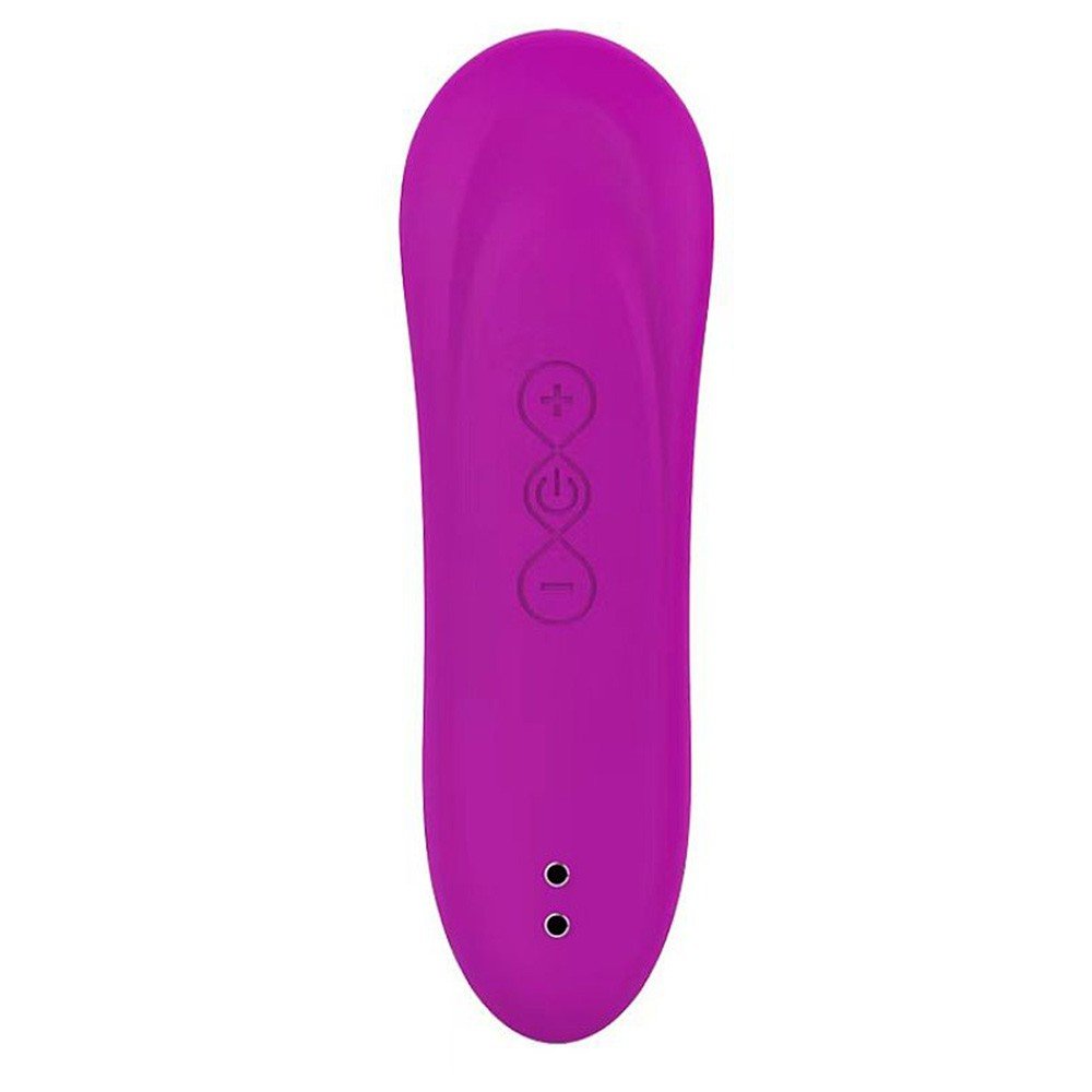 Vibrador para Clit�ris Recarreg�vel em Silicone com 10 Pulsa��es Pink, vista dos bot�es de controle de pulsa��o e intensidade