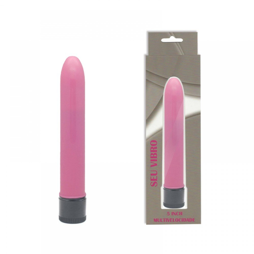 Vibrador Personal Liso Multivelocidade 13,5 x 2,5cm Rosa | Foto 01