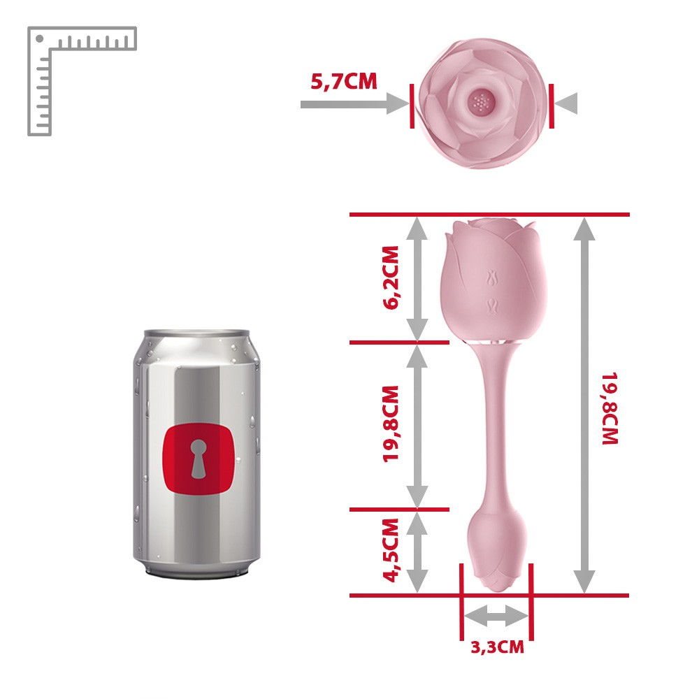 Detalhe do motor do Vibrador Immortal Flower 3 Rosa, na base da flor, evidenciando o design e a tecnologia do produto