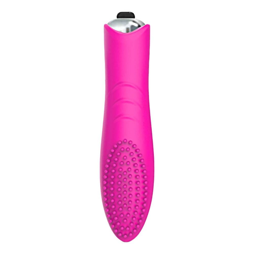 Vibrador Bullet em ABS e Capa Massageadora de Silicone 10 Modos de Vibra��o Roxo | Vista frontal do vibrador bullet roxo com capa