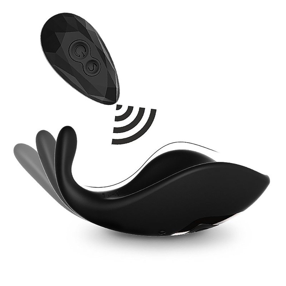 Ilustra��o do Vibrador para Clit�ris com controle remoto, mostrando a tecnologia sem fio de 7 modos de vibra��o para estimula��o clitoriana.