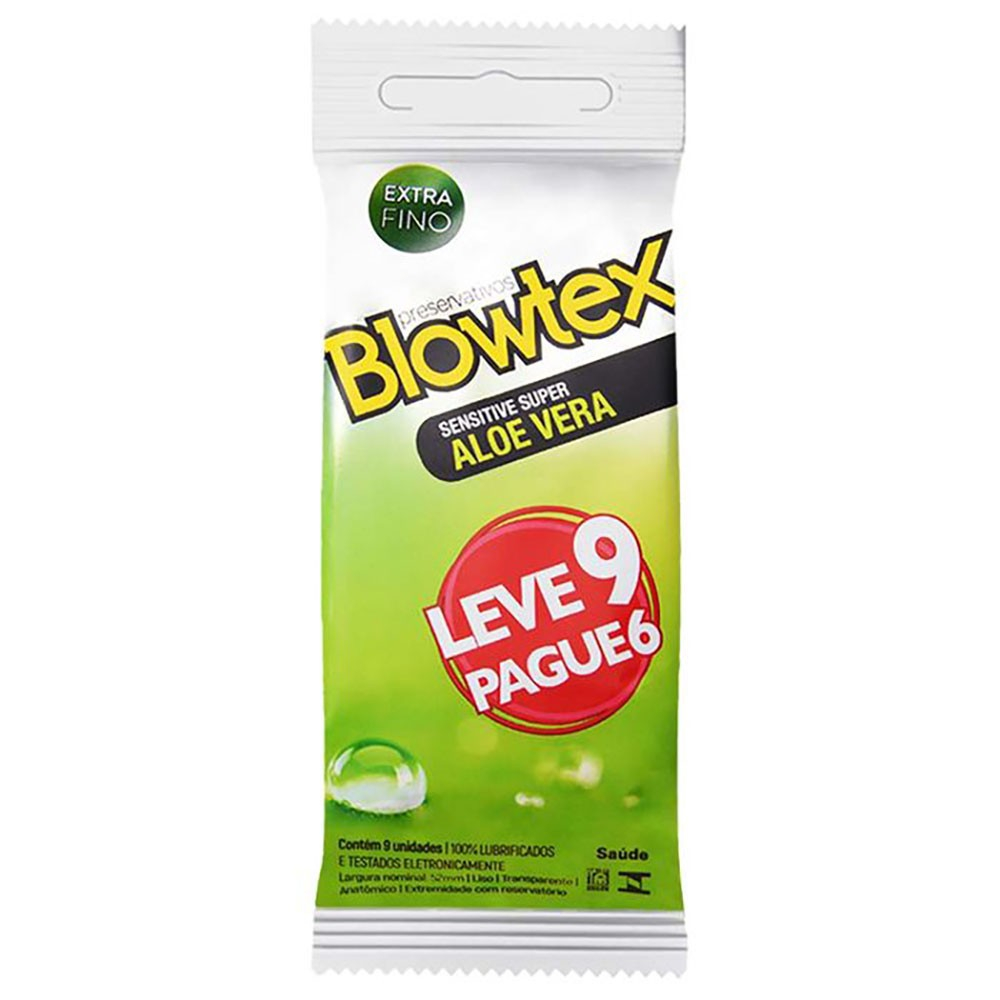 Preservativo Blowtex Extra Fino com Aloe Vera 9 Unidades | Foto 01