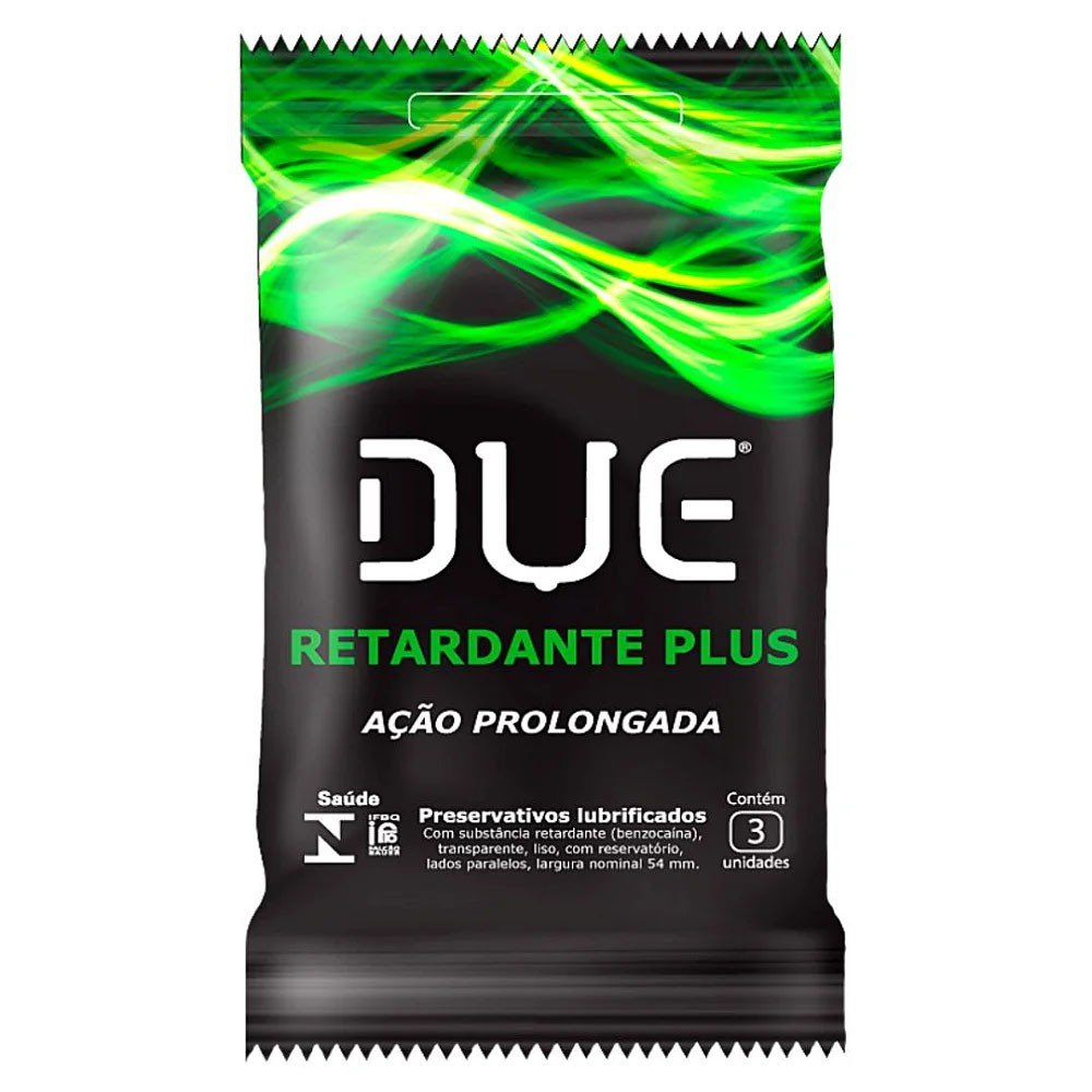 Preservativo Due Retardante Plus Ação Prolongada com 3 Unidades | Foto 01