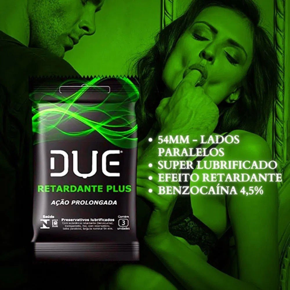 Preservativo Due Retardante Plus Ação Prolongada com 3 Unidades | Foto 02