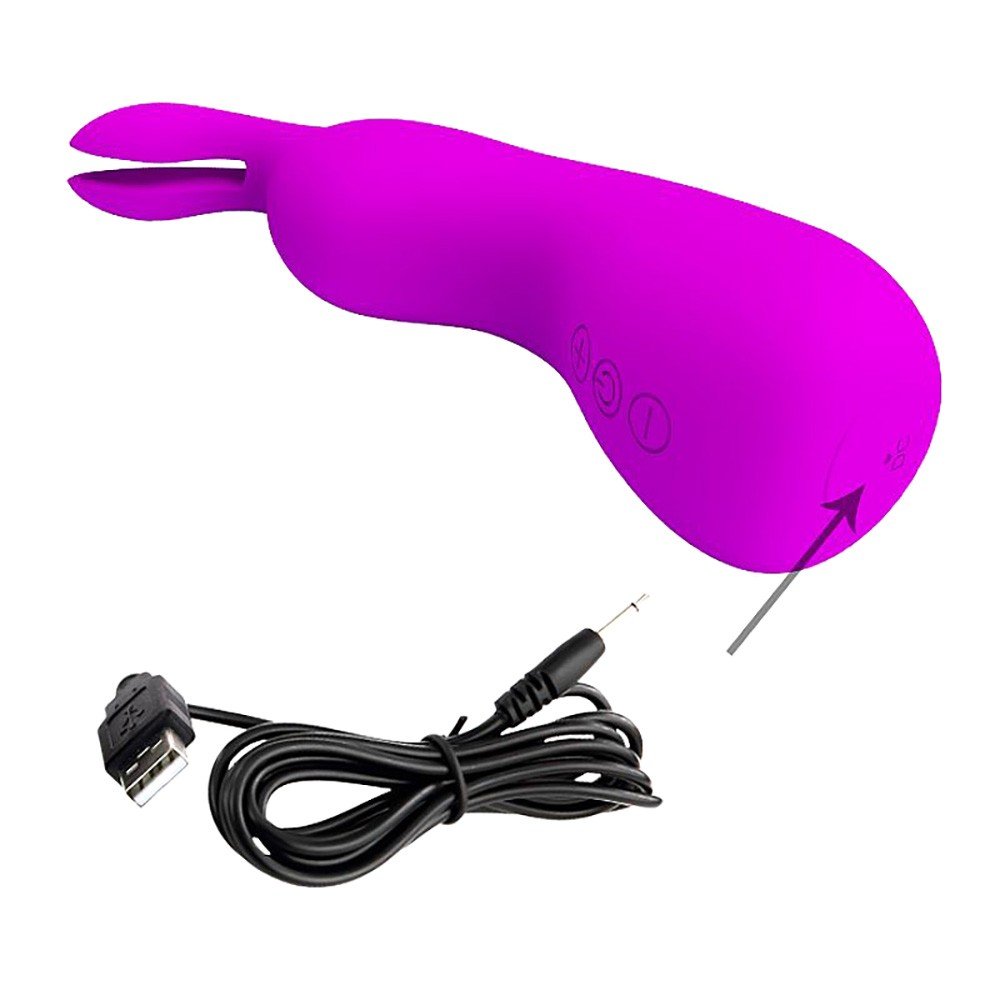 Embalagem do Vibrador Nakki Pink da marca Pretty Love, com detalhes sobre as 7 vibra��es, material e recursos