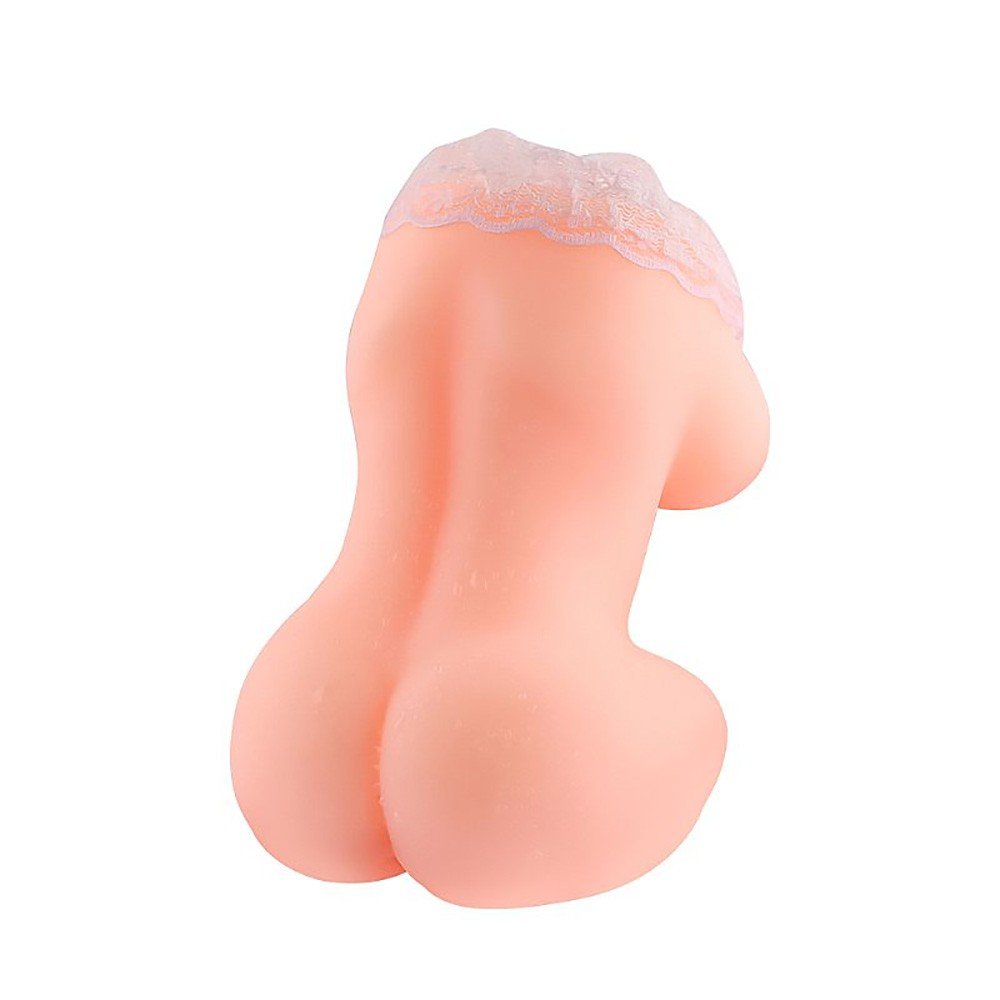 Masturbador Masculino Formato de Mini Corpo com Textura Interna Bege | Foto 02