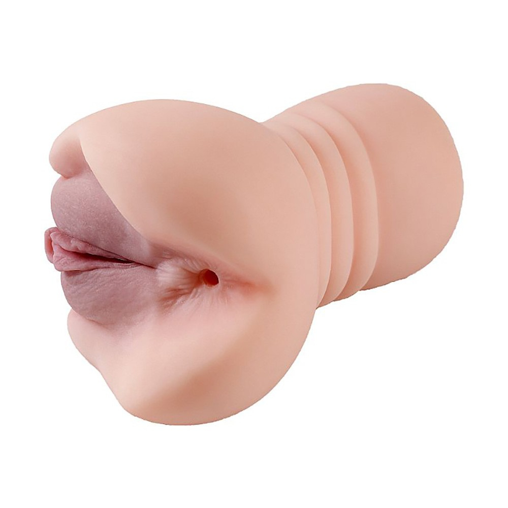 Masturbador Ânus e Vagina em Cyberskin com Textura Interna Isa Bege | Foto 04