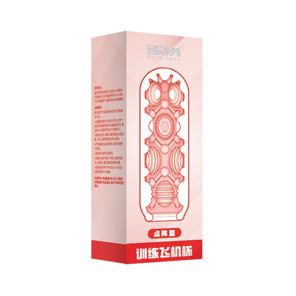 Masturbador Masculino em Silicone com Textura Circular Transparente | Foto 03