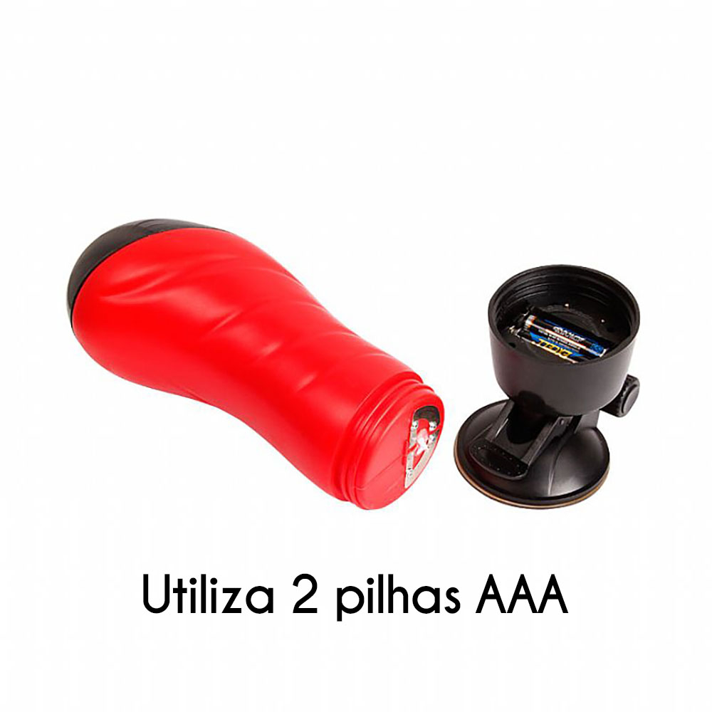 Masturbador Vagina em Cyberskin e 12 Vibra��es com Ventosa e Voz Crazy Bull Bege | Foto 06