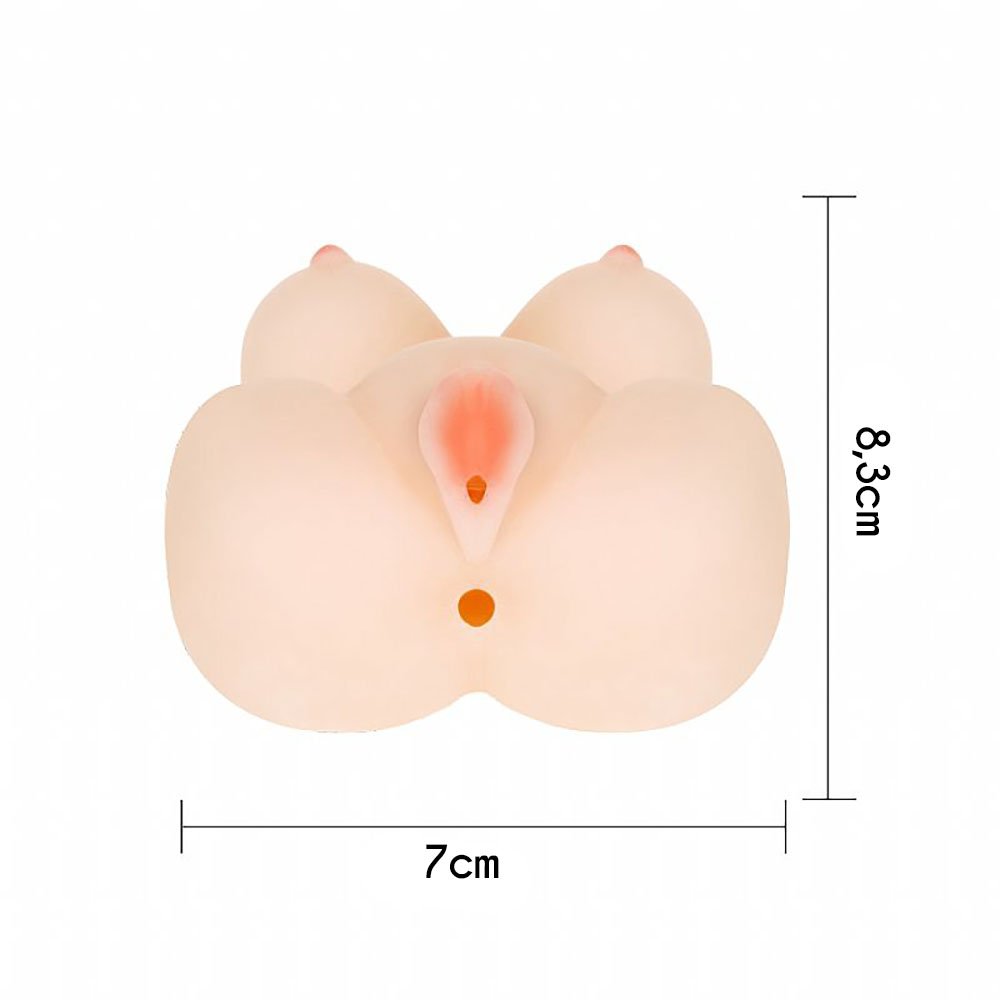 Masturbador Masculino em Formato de Corpo com Vagina e Seios Passion Lady Bege | Foto 05