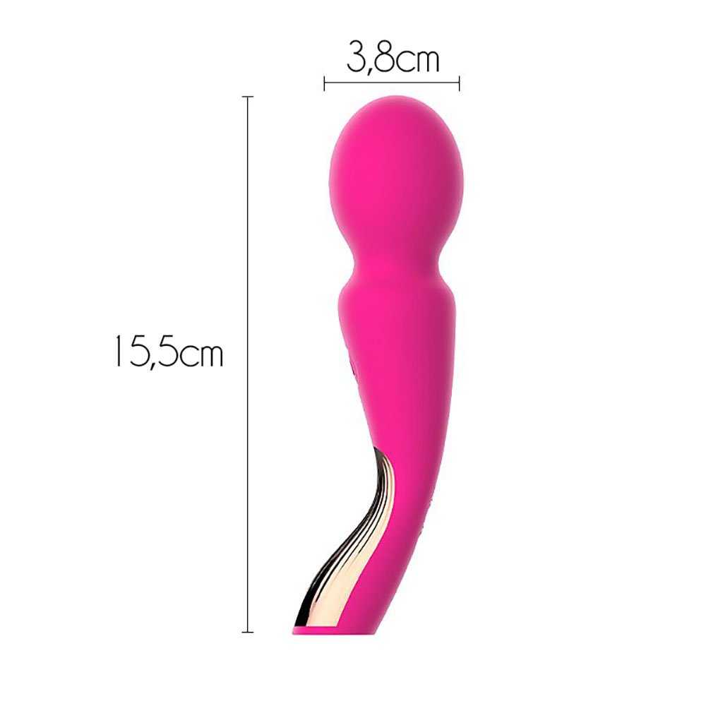 Massageador Wand Varinha M�gica Pink sendo limpo com espuma, comprovando sua facilidade de higienizacao e resistencia a agua
