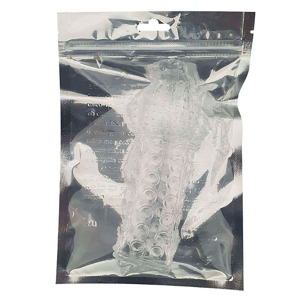 Capa Peniana sem Vibrador em Jelly Texturizada transparente especifica��es de medidas