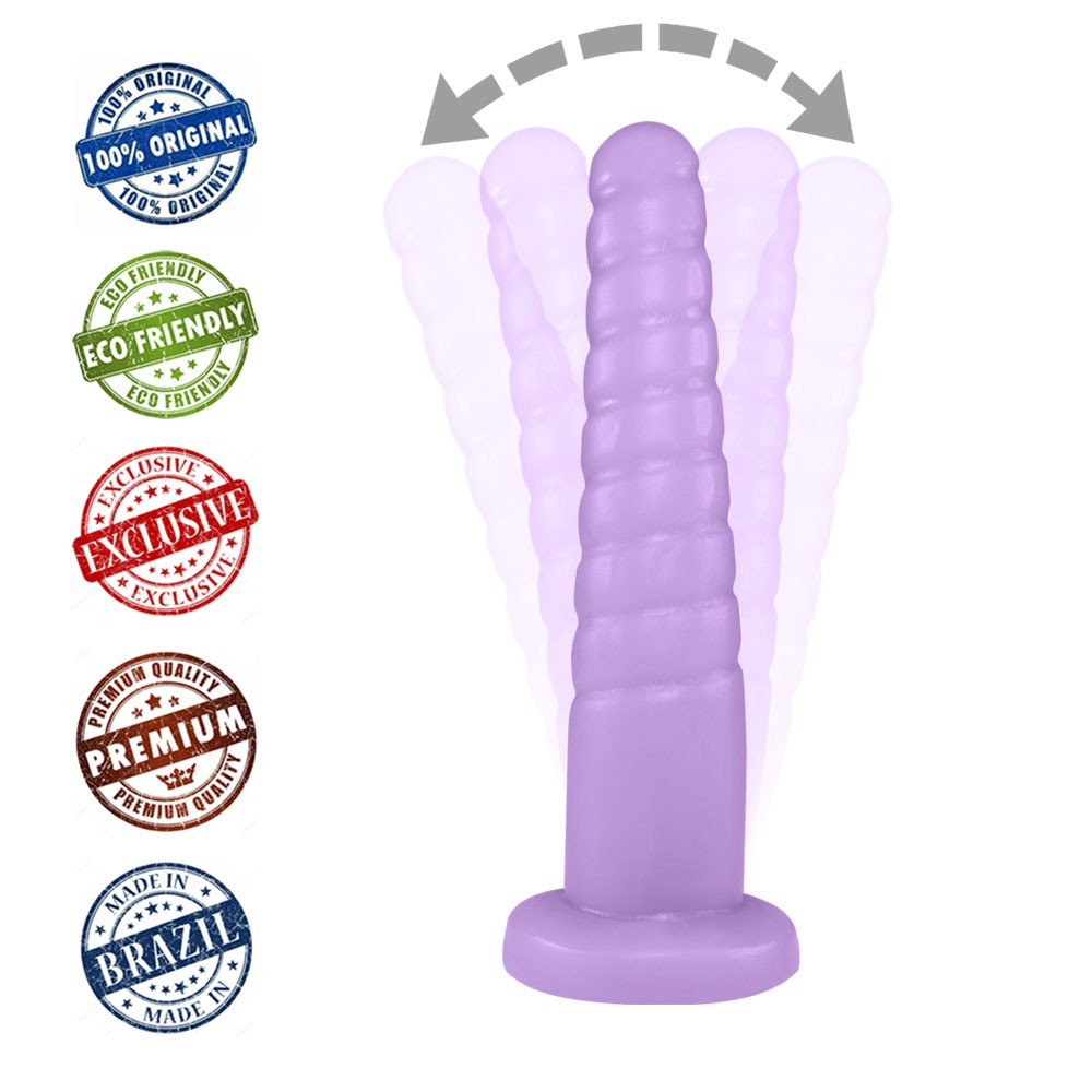 Plug Anal Screw em PVC Fléxivel Atóxico 14,5 x 3,5cm Roxo | Foto 03 Plug Anal Screw em PVC Fléxivel Atóxico 14,5 x 3,5cm Roxo | Foto 03