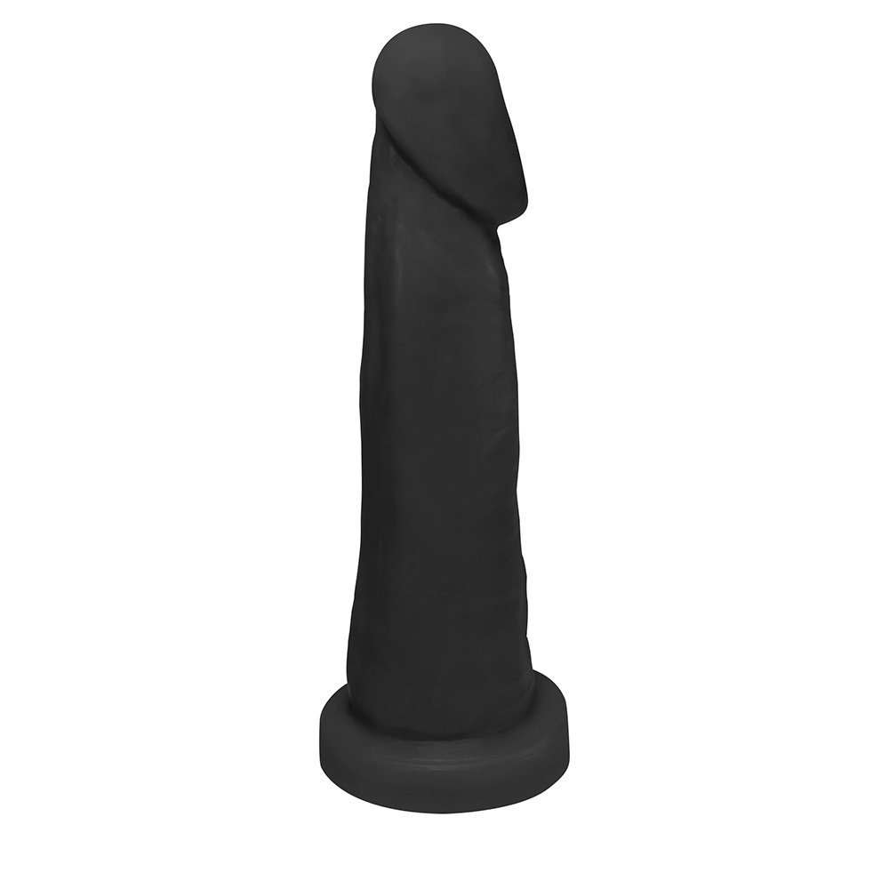 P�nis de Borracha com Base Viernes 19 x 5cm Preto | Vista Lateral