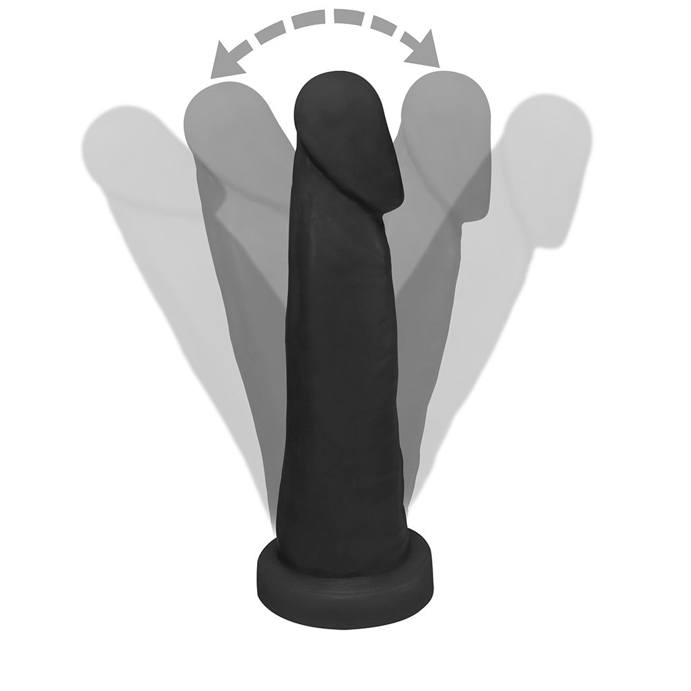 P�nis de Borracha com Base Viernes 19 x 5cm Preto | Vista Externa