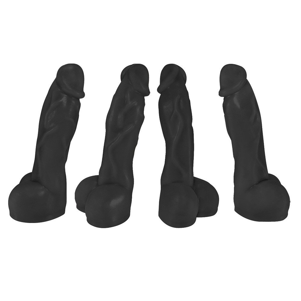 Cinta Peniana Ajust�vel com P�nis Real�stico Heart 19,5 x 4,5cm Preto | Foto 04