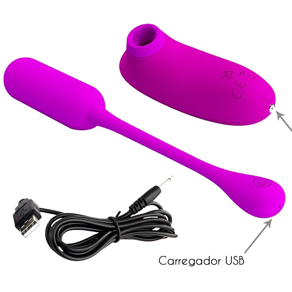 Vibrador Bullet em Silicone Recarregável com 12 Vibrações e Controle sem Fio 2 em 1 Curupira Pink | Foto 05