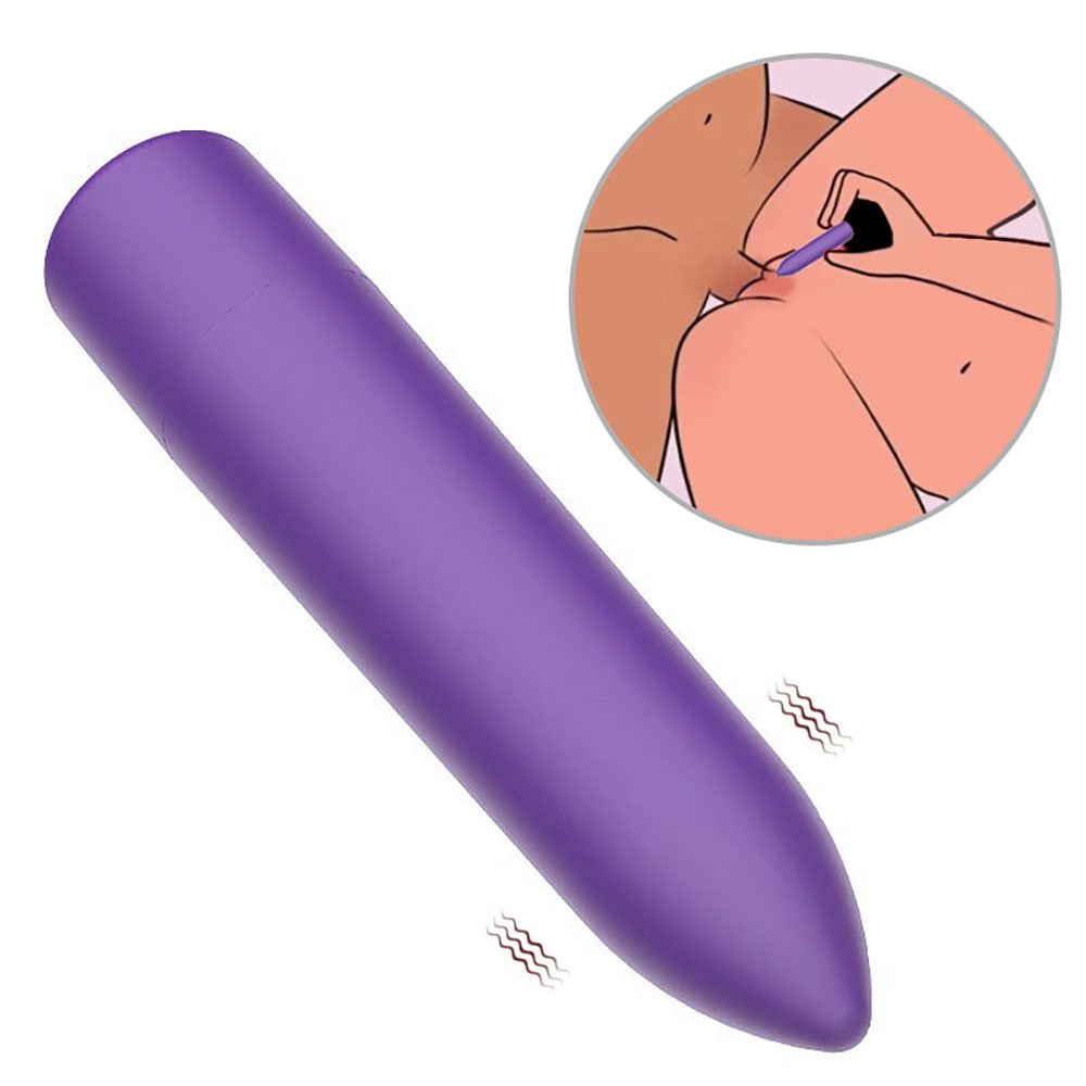 Vibrador Bullet Recarregável em ABS e Silicone Toque Aveludado com 10 Vibrações Roxo | Foto 01