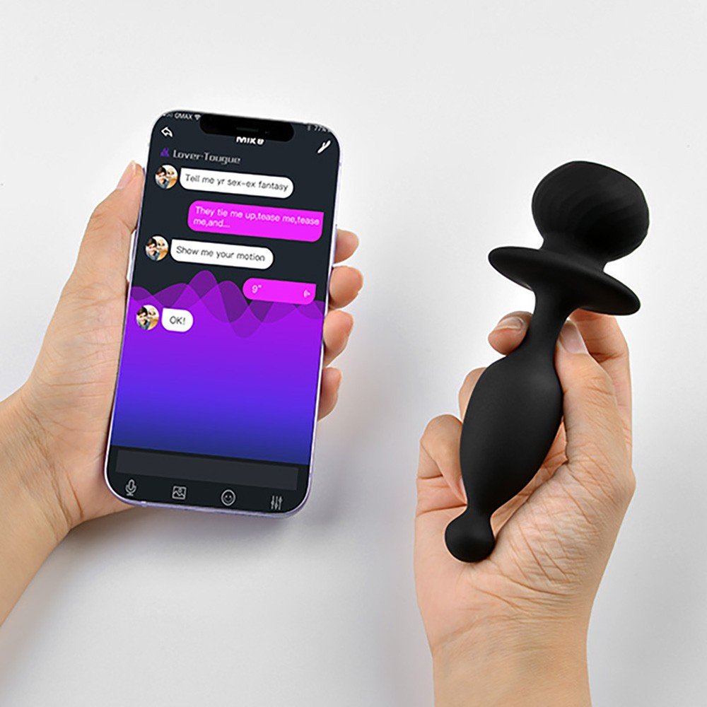 Plug Anal em Silicone com Pompom de Coelho Recarregável Controle por APP Magic Bunny Preto | Foto 04