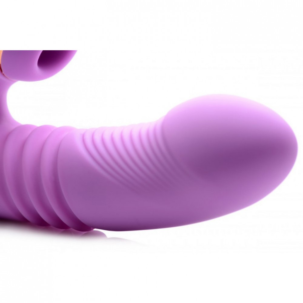 Sugador de Clit�ris com 7 Vibra��es e Ponto G Esquenta Recarreg�vel Roxo | Foto 04