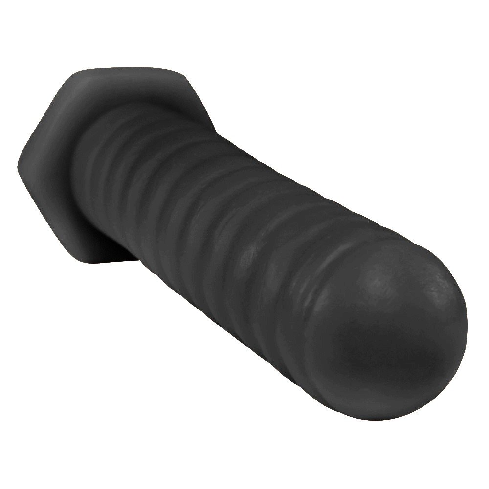 Plug Anal Parafuso em PVC Fl�xivel At�xico 14,5 x 3,5cm Preto | Foto 02