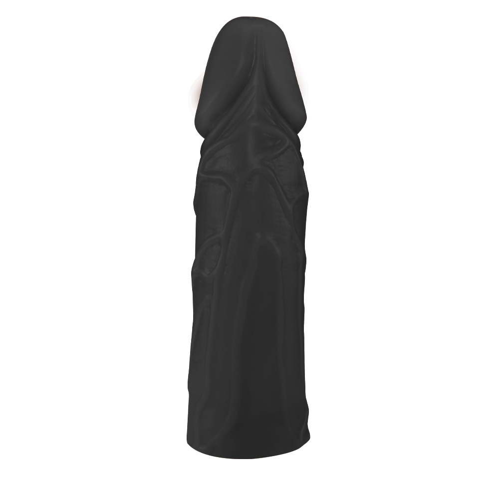 P�nis Cotoco em PVC Flex�vel At�xico 20,5x 5,5cm Preto - Vista superior