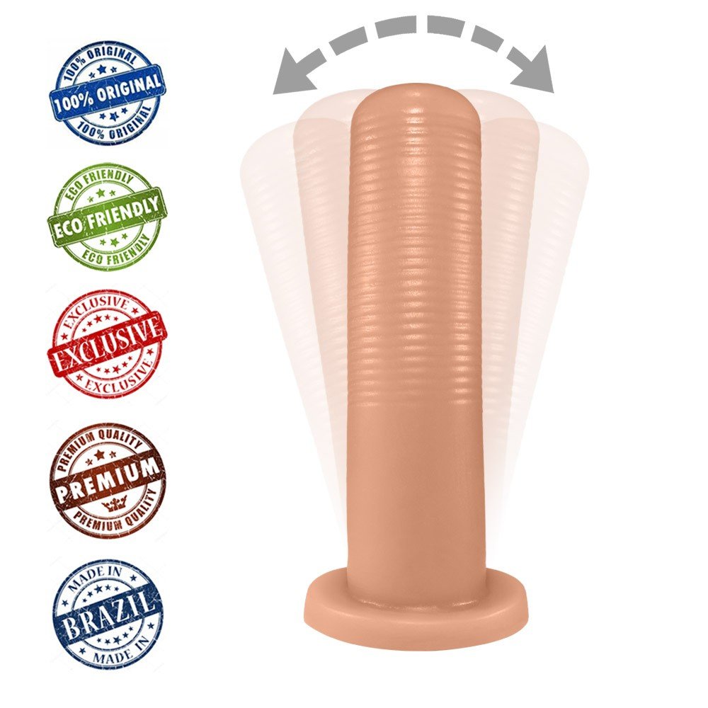 Plug Anal KCT em PVC Fléxivel Atóxico 17 x 4,3cm Bege | Foto 03 Plug Anal KCT em PVC Fléxivel Atóxico 17 x 4,3cm Bege | Foto 03