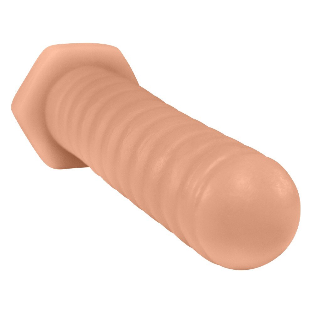 Plug Anal Parafuso em PVC Fl�xivel At�xico 14,5 x 3,5cm Bege | Foto 02