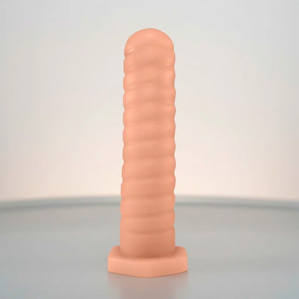 Plug Anal Parafuso em PVC Fl�xivel At�xico 14,5 x 3,5cm Bege | Foto 04