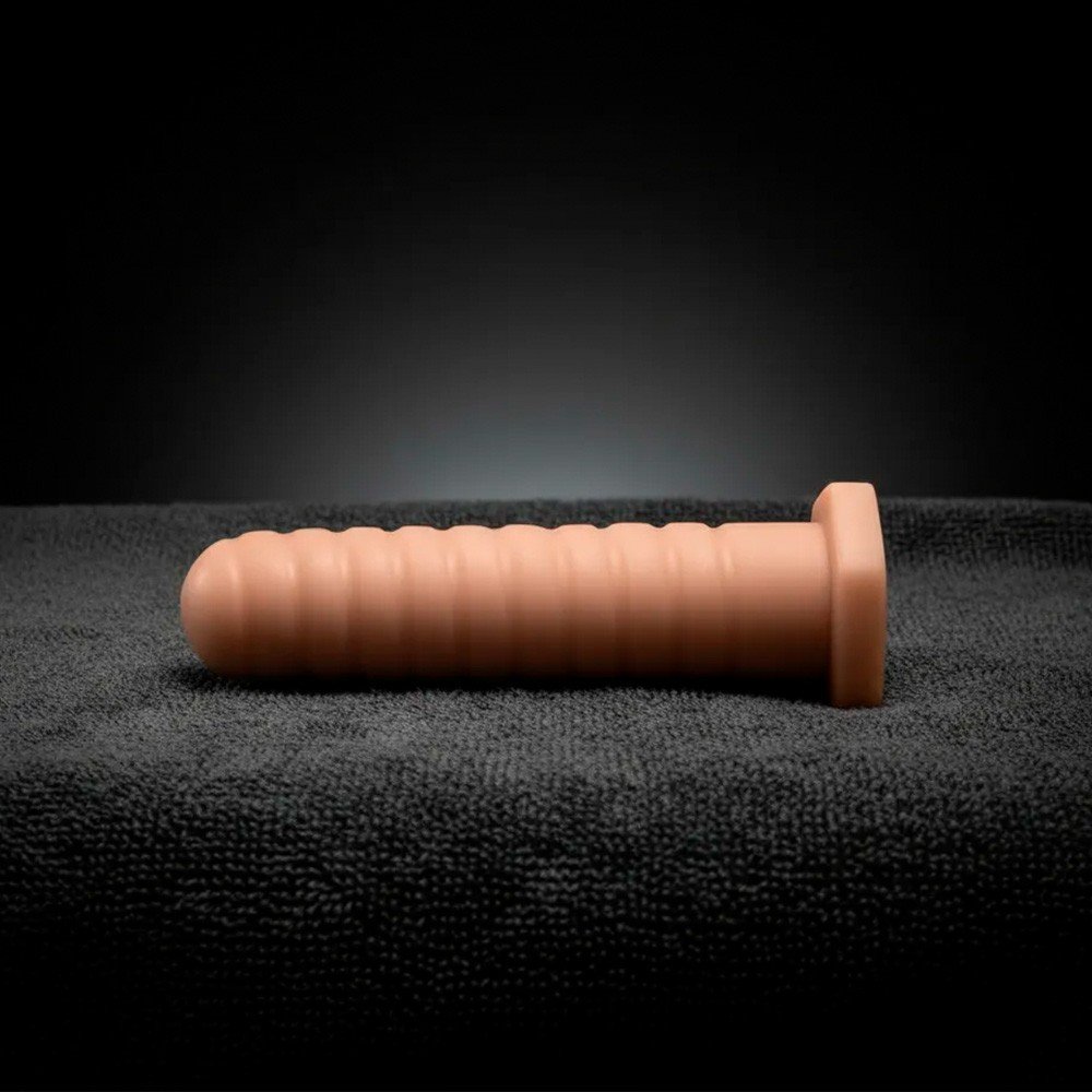 Plug Anal Parafuso em PVC Fl�xivel At�xico 14,5 x 3,5cm Bege | Foto 05