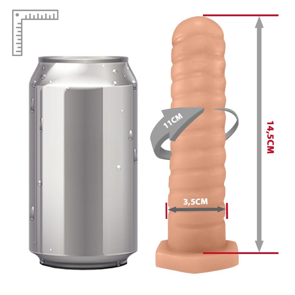 Plug Anal Parafuso em PVC Fl�xivel At�xico 14,5 x 3,5cm Bege | Foto 06