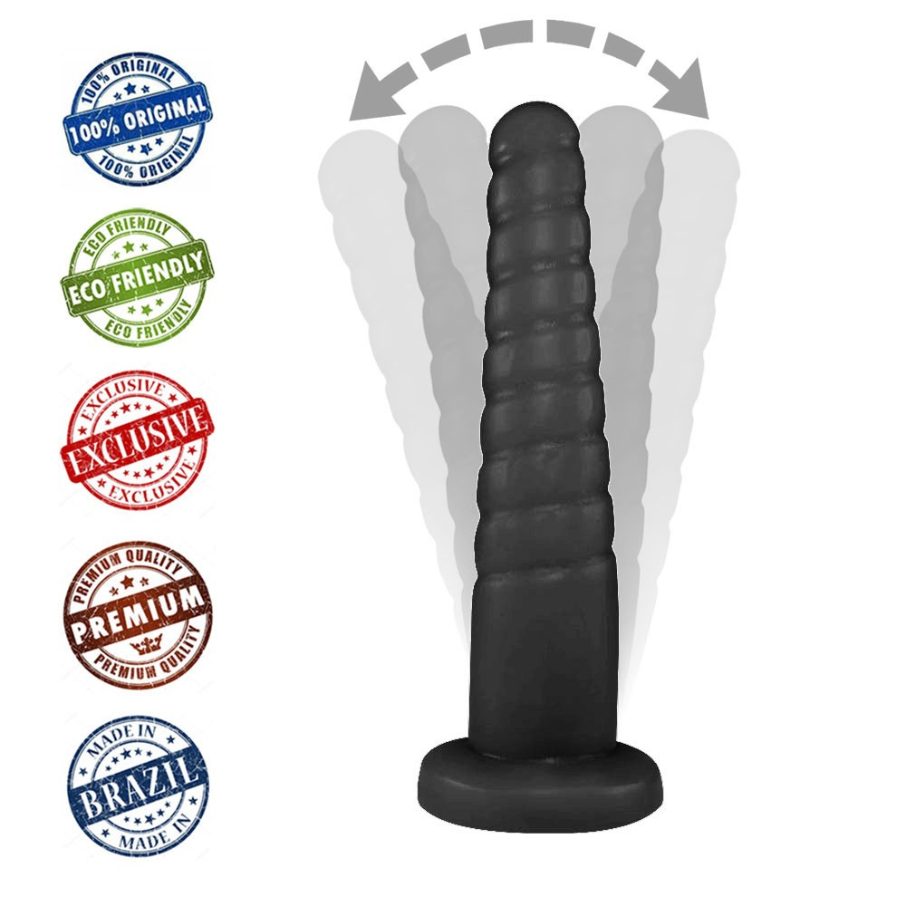 Plug Anal Screw em PVC Fléxivel Atóxico 13,5 x 3cm Preto | Foto 03 Plug Anal Screw em PVC Fléxivel Atóxico 13,5 x 3cm Preto | Foto 03