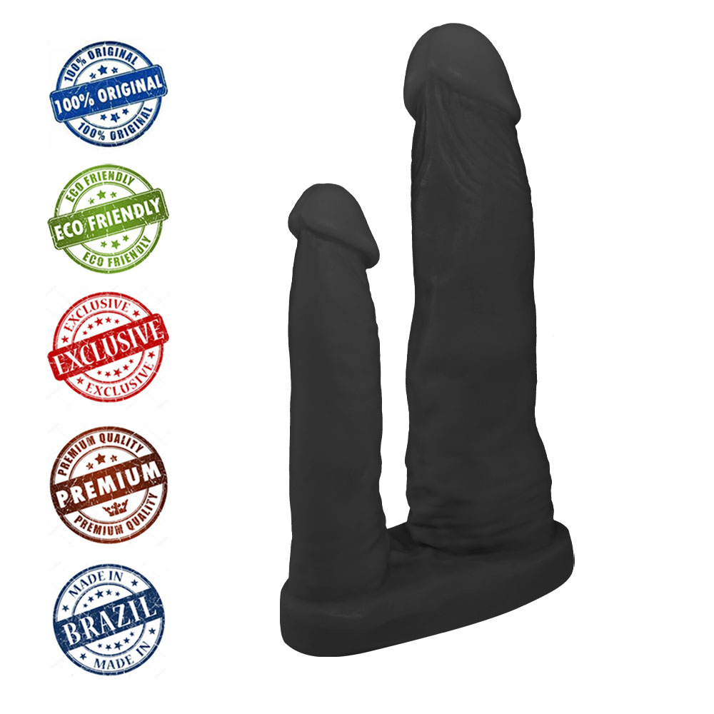 base do p�nis real�stico vibrador destacando estrutura firme e �rea de controle do produto