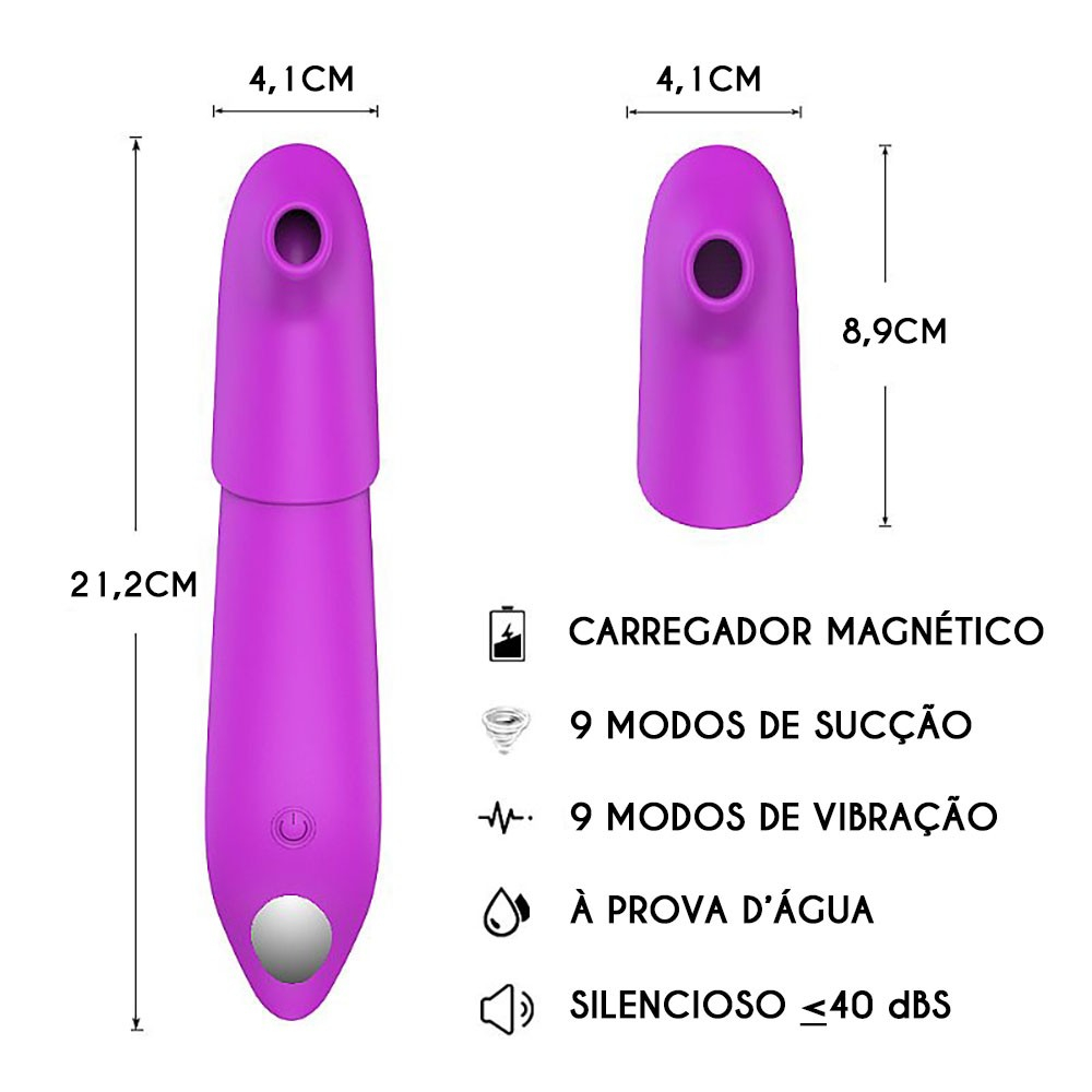 Vibrador Feminino em Silicone Recarreg�vel Youmis Roxo, close no acabamento da bateria