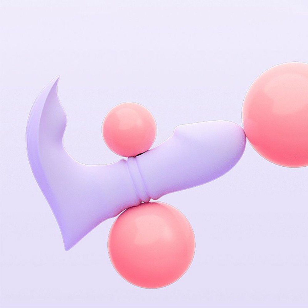 Vibrador Feminino Recarreg�vel em Silicone com 10 Velocidades de Vai e Vem e Controle sem Fio Lil�s - Em cen�rio art�stico