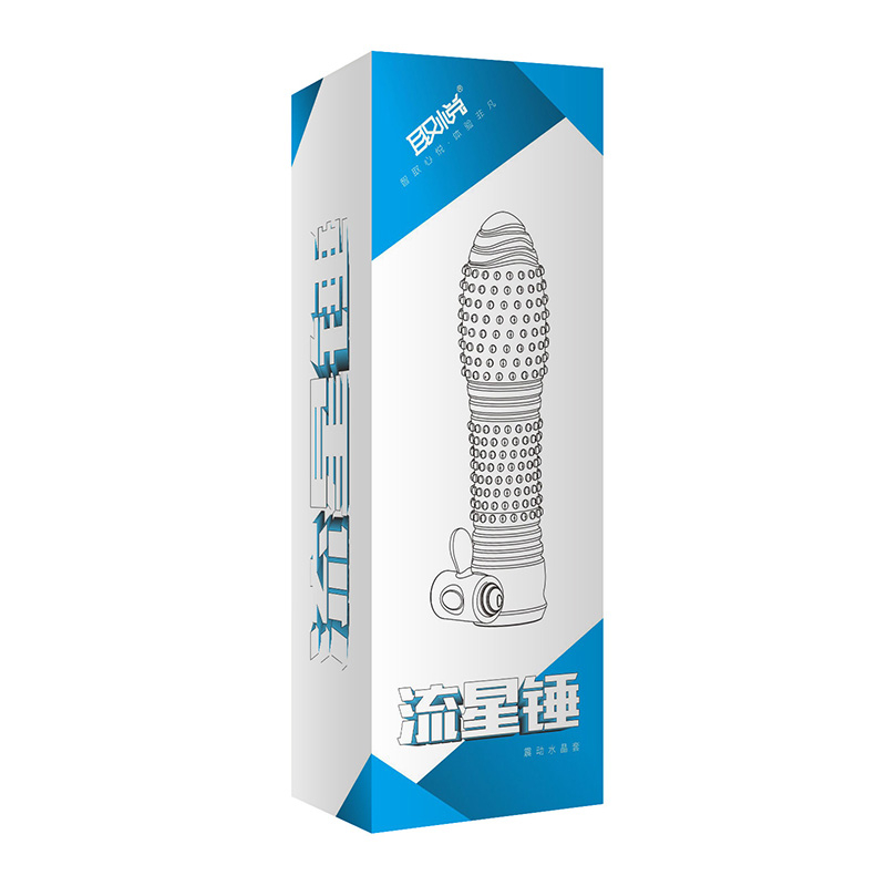 Capa Peniana em Silicone Transparente Texturizada com Vibrador On/Off | Foto 06