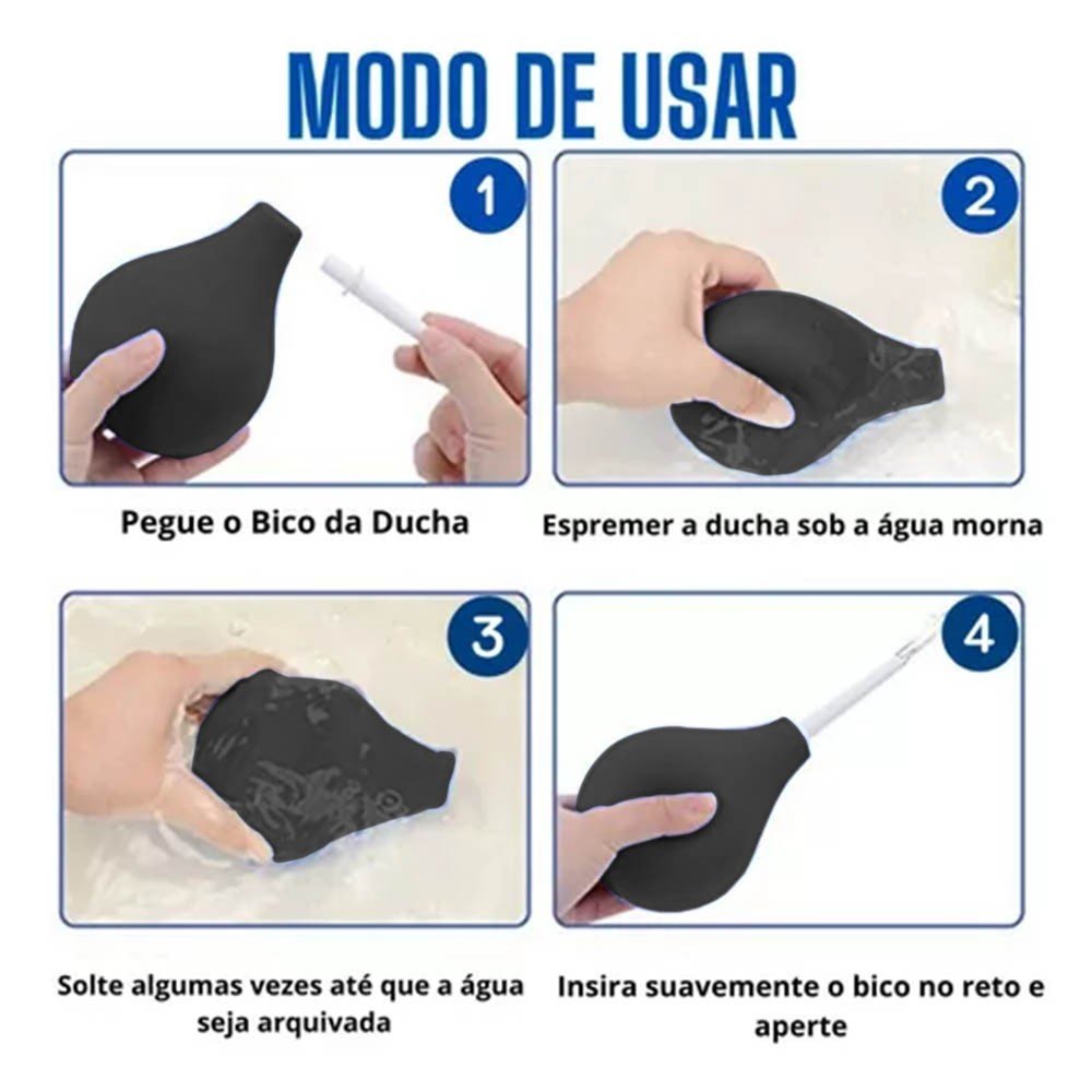 Ducha Higiênica Íntima Black Pequena Flexível Preta 89ml | Foto 06 Ducha Higiênica Íntima Black Pequena Flexível Preta 89ml | Foto 06