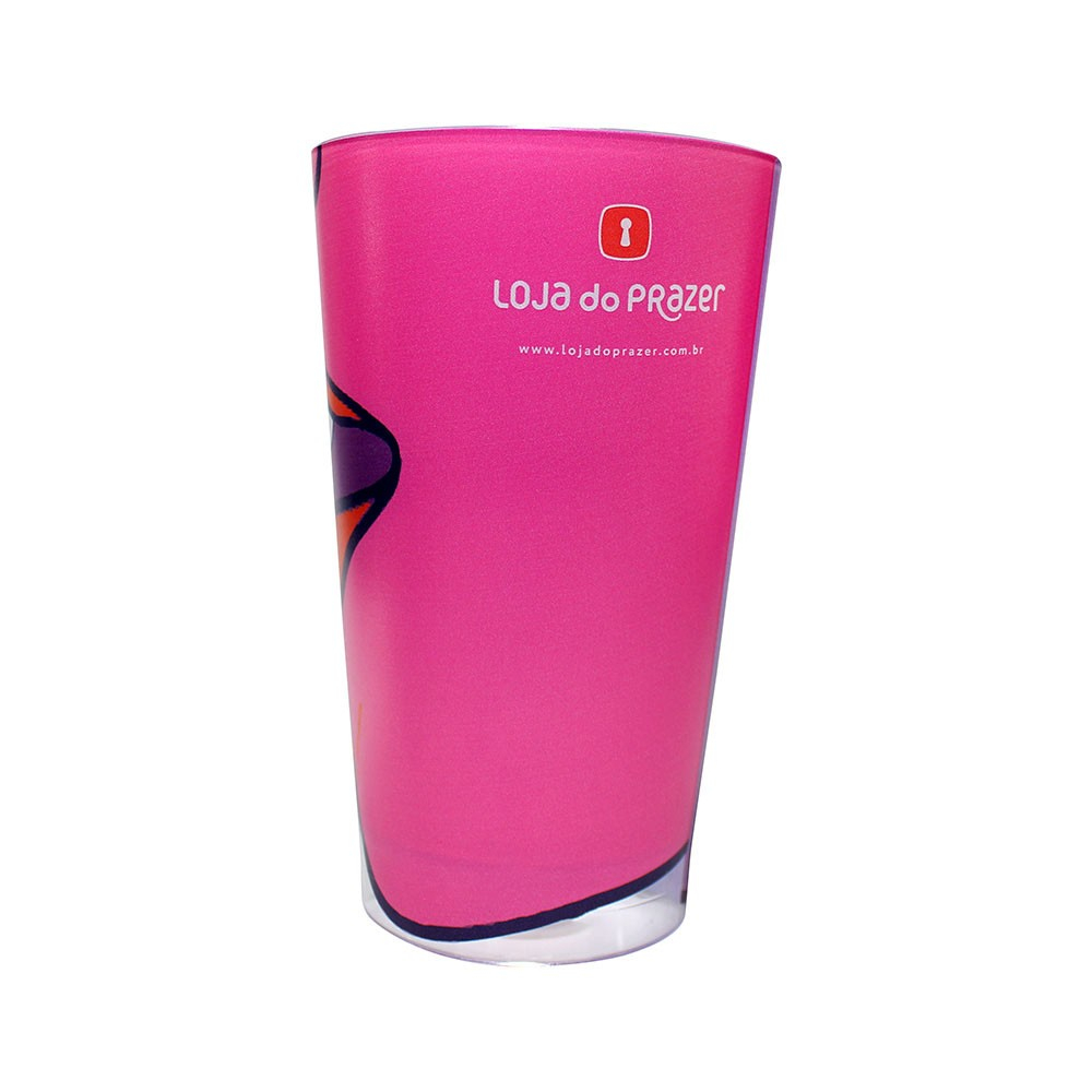 Copo em Acr�lico com LED e Desenho Boca 500ml | Foto 03