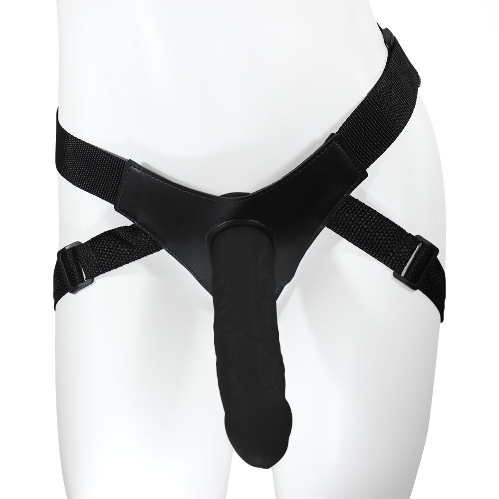 Cinta Peniana Ajustável com Pênis Realístico Martes 19 x 4,5cm Preto | Foto 02