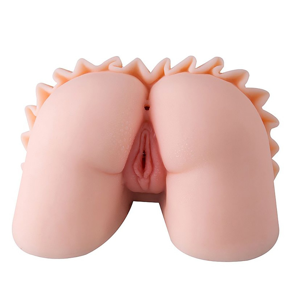 Masturbador Vagina e Ânus em Cyberskin com Formato de Bumbum com Saia Pleated Shirt Bege | Foto 02