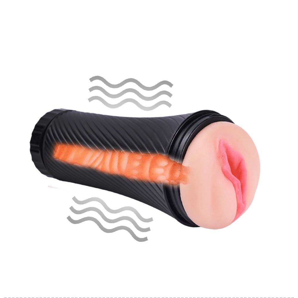 Masturbador Vagina em Cyberskin com Vibrador Disfarçado de Lanterna Pink Pussy Bege | Foto 03